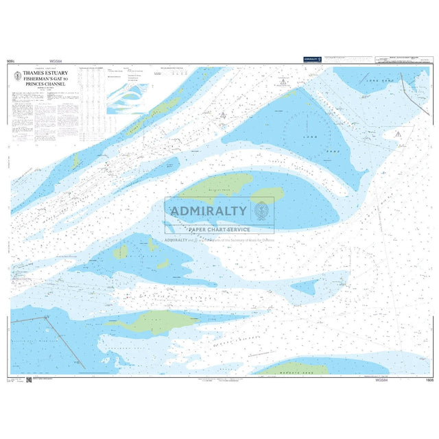 Thumbnail of Admiralty Chart 1606: Thames Estuary Fisherman's Gat to Princes Channel