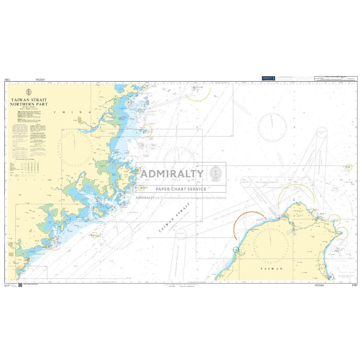 Thumbnail of Admiralty Chart 1761: Taiwan Strait Northern Part