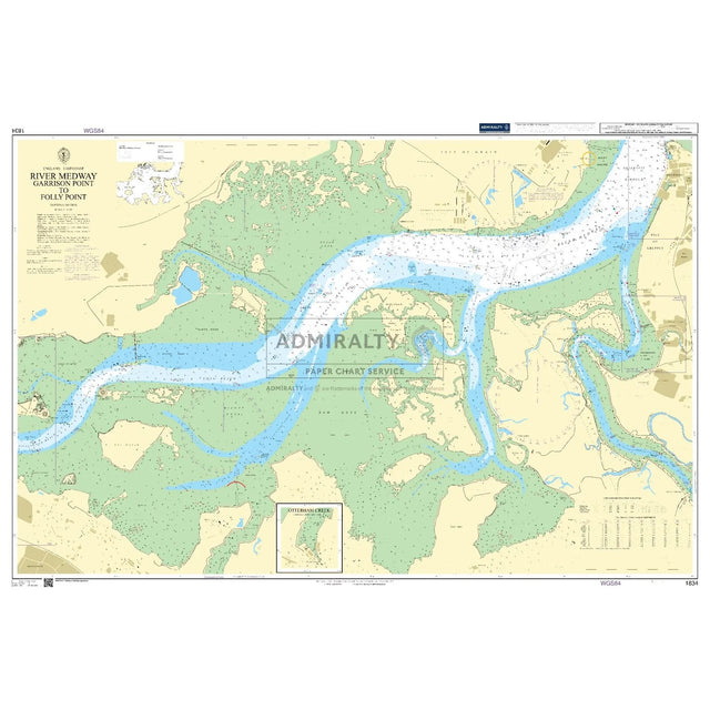 Thumbnail of Admiralty Chart 1834: River Medway Garrison Point to Folly Point