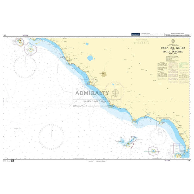 Thumbnail of Admiralty Chart 1911: Isola del Giglio to Isola d'Ischia