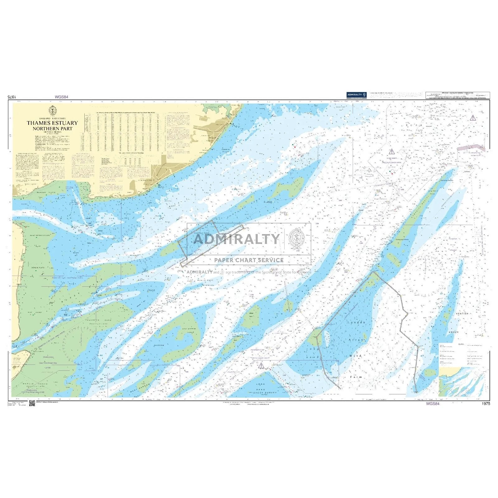 Thumbnail of Admiralty Chart 1975: Thames Estuary Northern Part