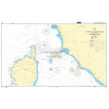 Thumbnail of Admiralty Chart 1999: Livorno to Civitavecchia including Northern Corse
