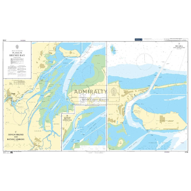 Thumbnail of Admiralty Chart 2134: Plans in Brunei Bay