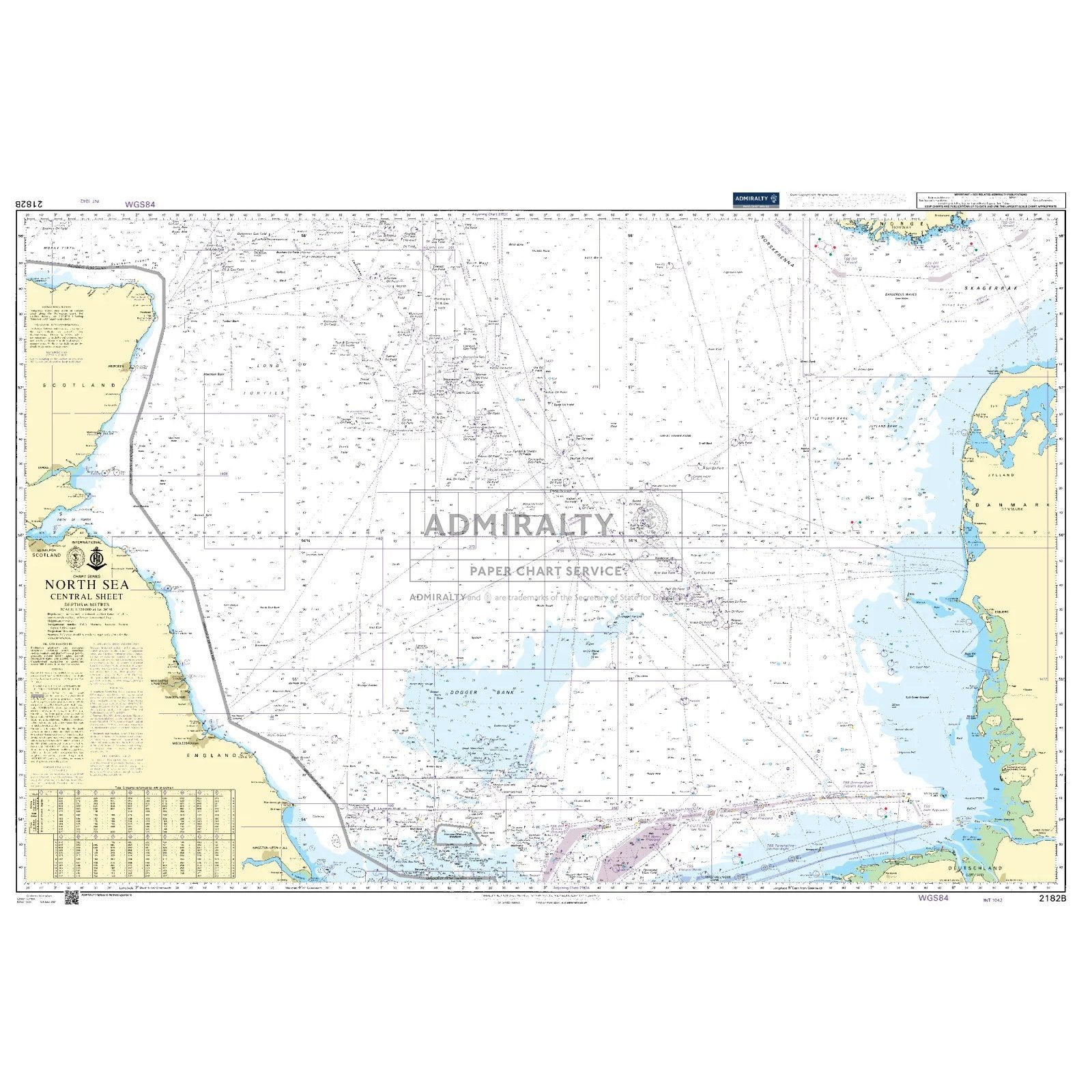 Thumbnail of Admiralty Chart 2182B: North Sea Central Sheet