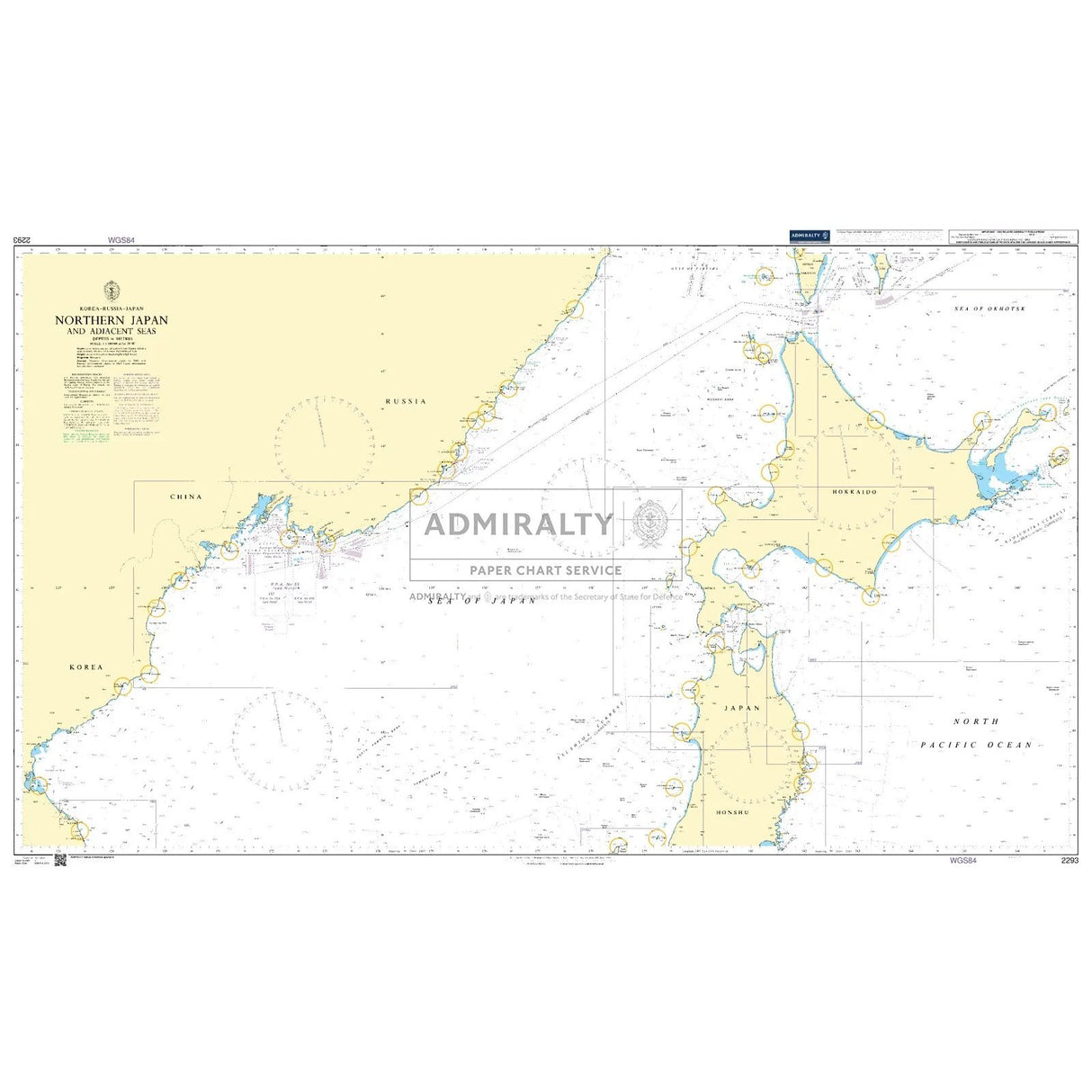 Thumbnail of Admiralty Chart 2293: Northern Japan and Adjacent Seas