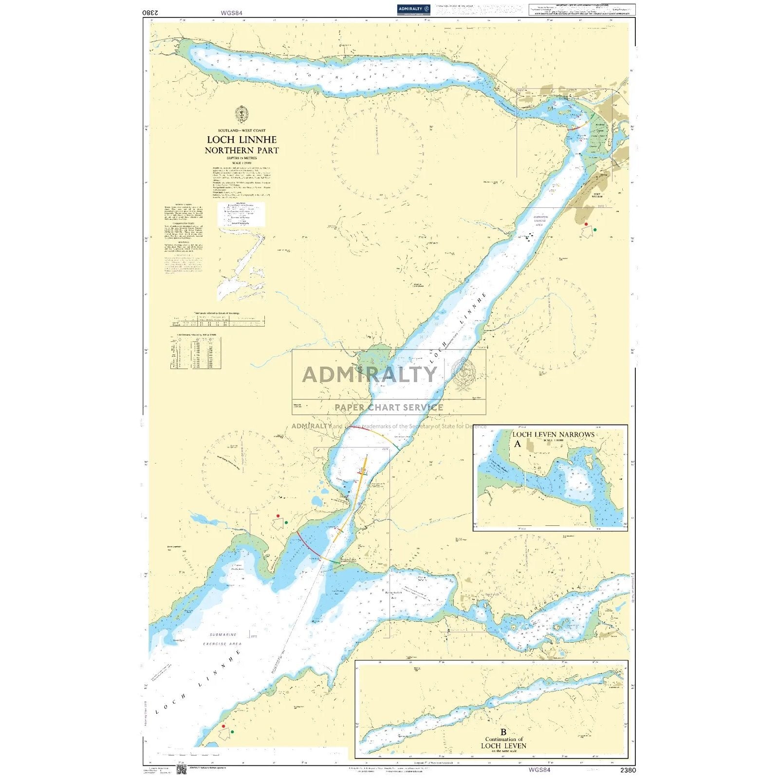 Thumbnail of Admiralty Chart 2380: Loch Linnhe Northern Part