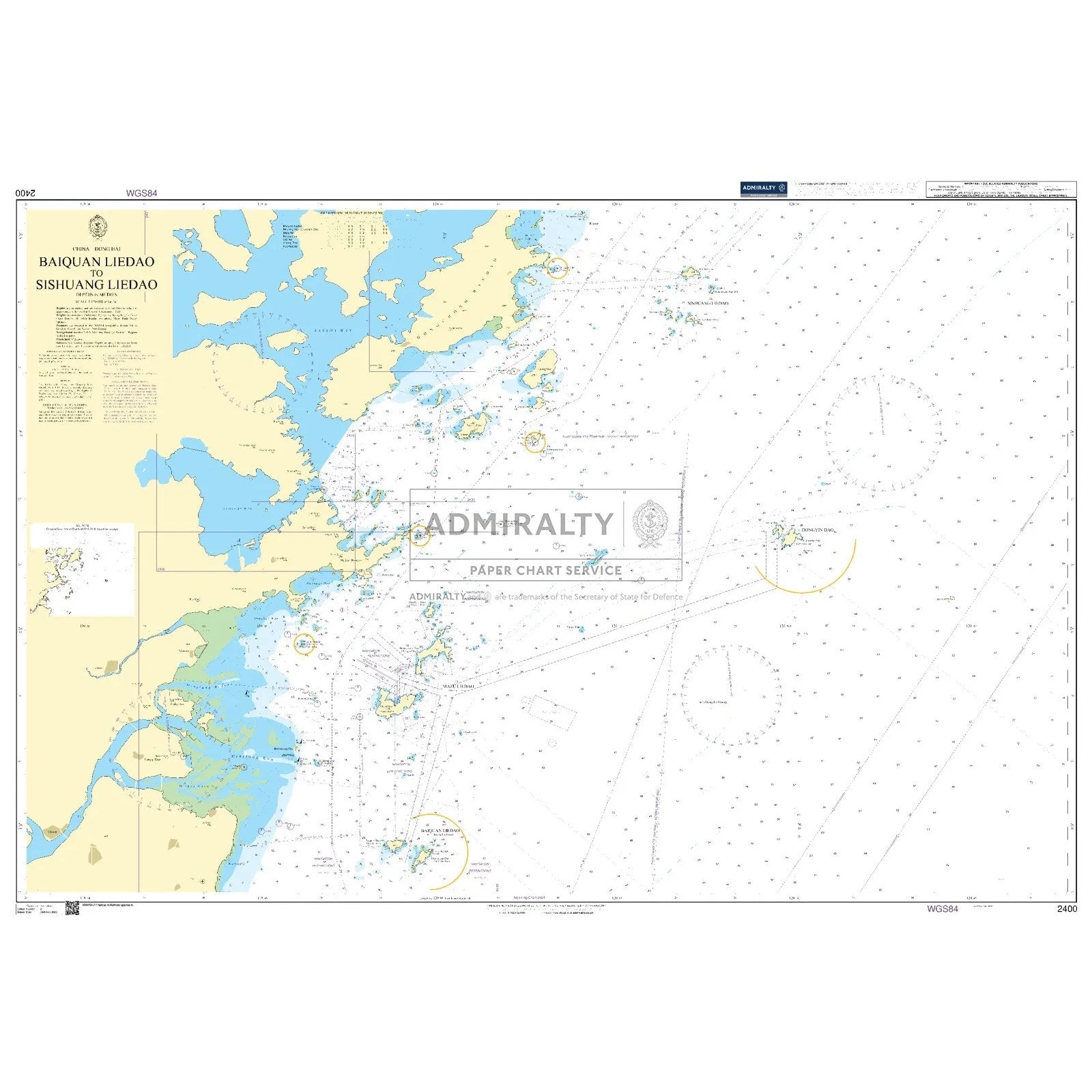 Thumbnail of Admiralty Chart 2400: Baiquan Liedao to Sishuang Liedao