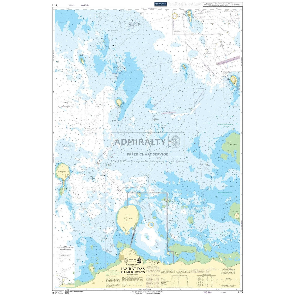 Thumbnail of Admiralty Chart 3179: Jazirat Das to Ar Ruways