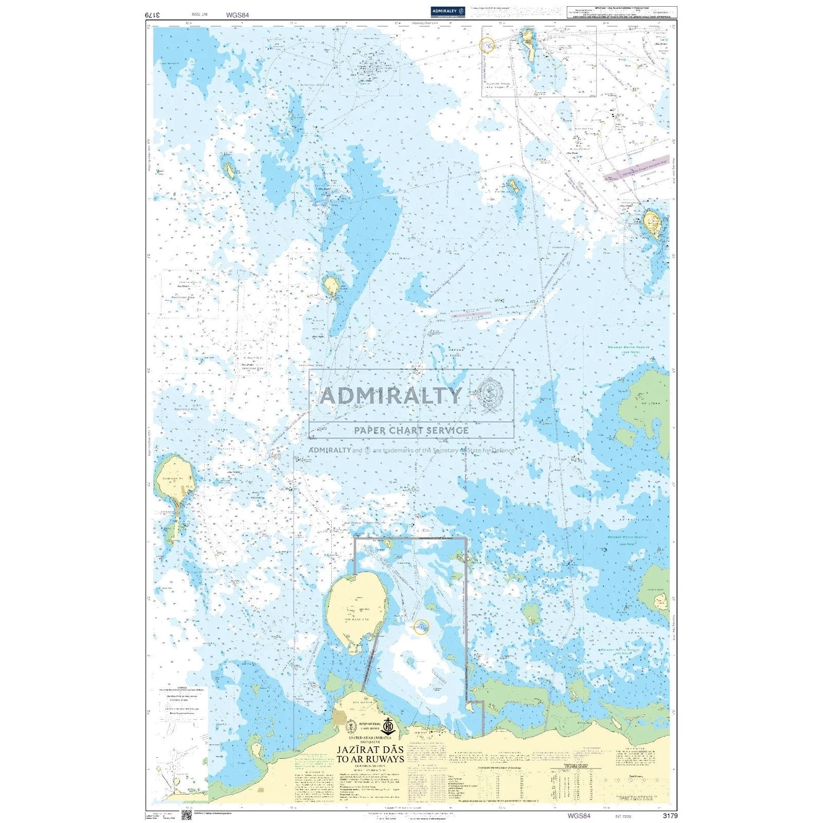 Thumbnail of Admiralty Chart 3179: Jazirat Das to Ar Ruways