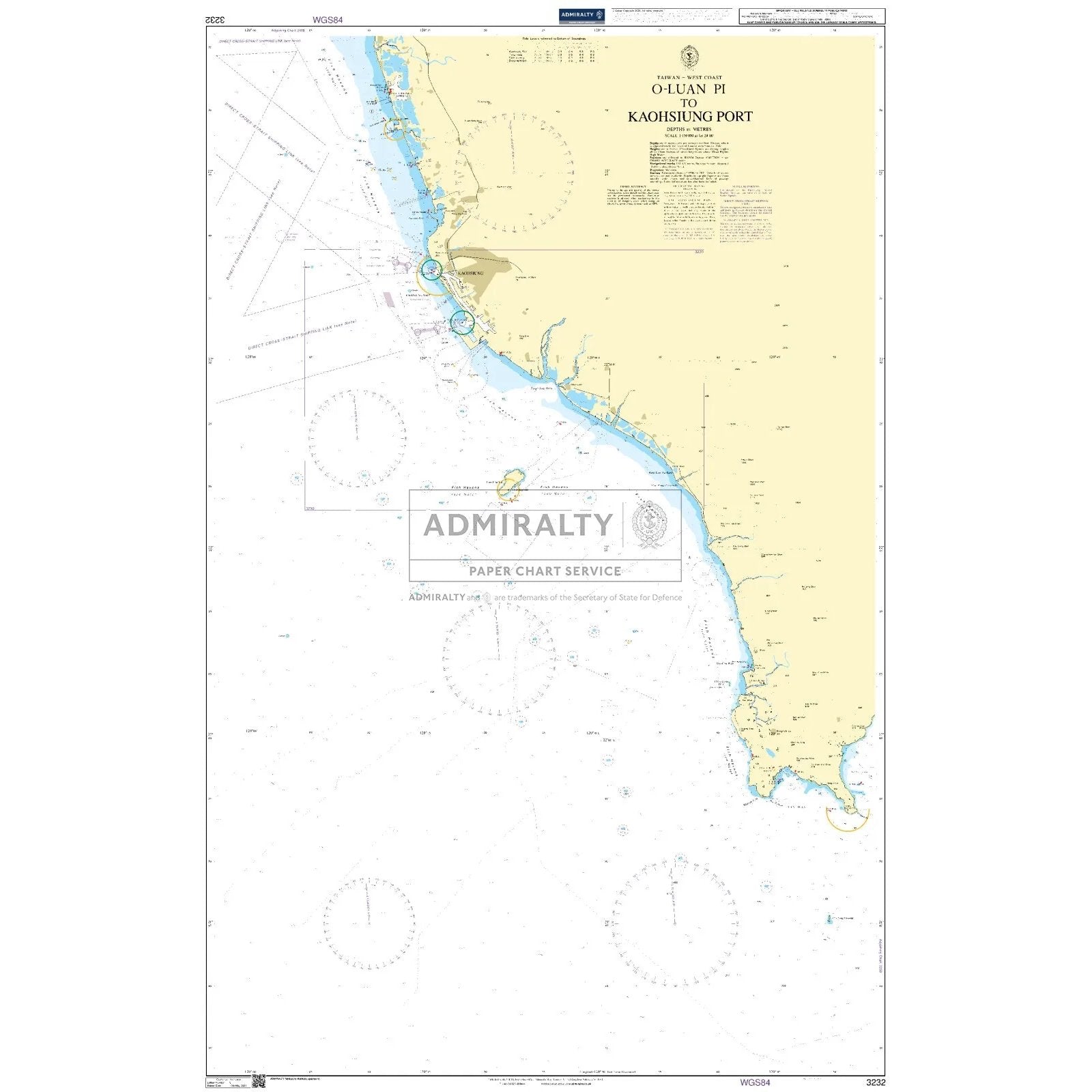 Thumbnail of Admiralty Chart 3232: O-Luan Pi to Kaohsiung Port