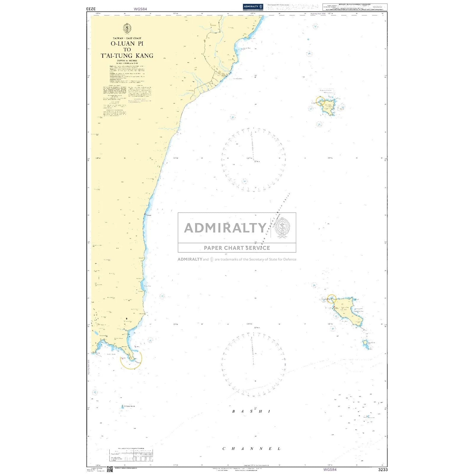 Thumbnail of Admiralty Chart 3233: O-Luan Pi to T'ai-Tung Kang