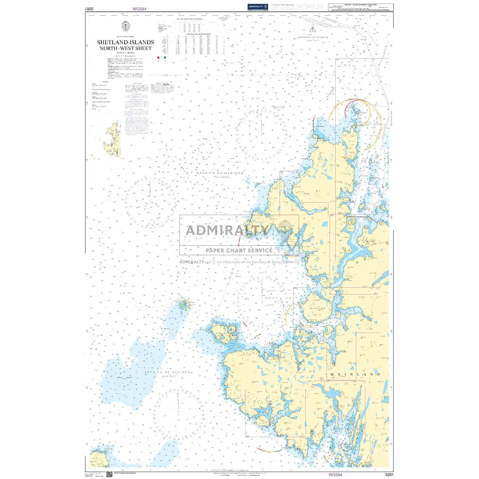 Thumbnail of Admiralty Chart 3281: Shetland Islands North-West Sheet