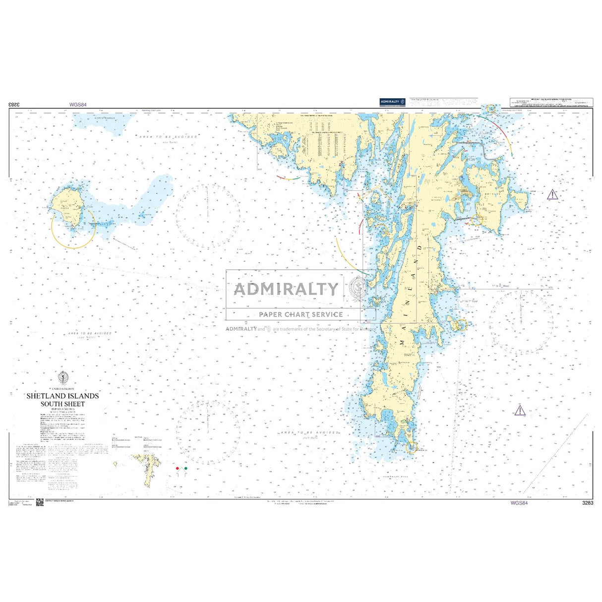 Thumbnail of Admiralty Chart 3283: Shetland Islands South Sheet