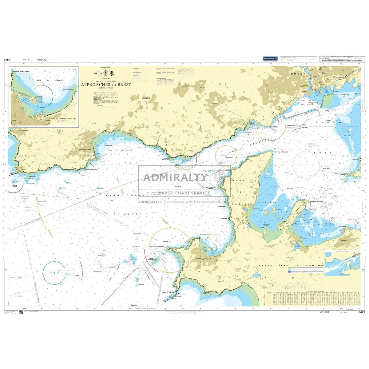 Thumbnail of Admiralty Chart 3427: Approaches to Brest