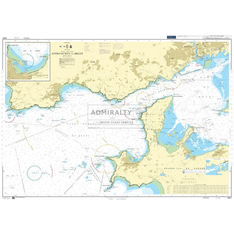Thumbnail of Admiralty Chart 3427: Approaches to Brest