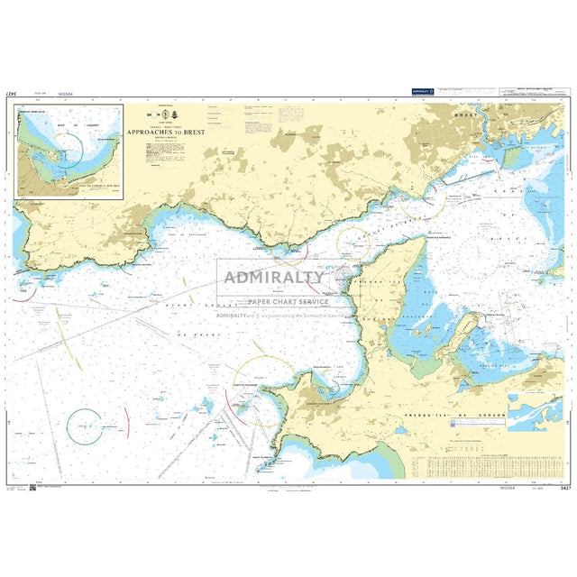 Thumbnail of Admiralty Chart 3427: Approaches to Brest