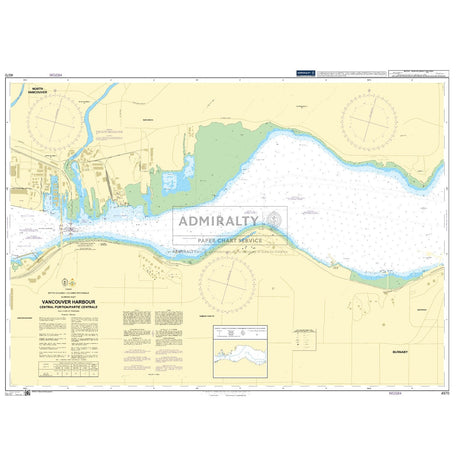 Thumbnail of Admiralty Chart 4970: Vancouver Harbour Central Portion/Partie Centrale