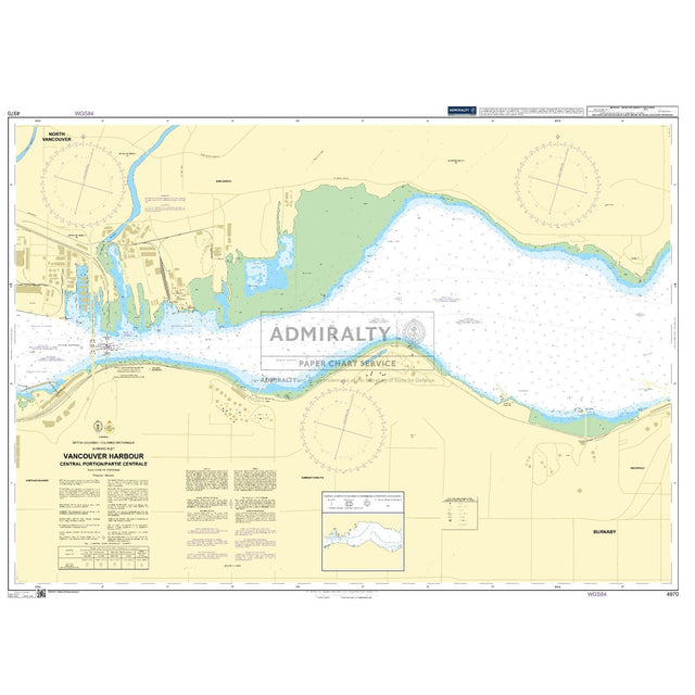 Thumbnail of Admiralty Chart 4970: Vancouver Harbour Central Portion/Partie Centrale