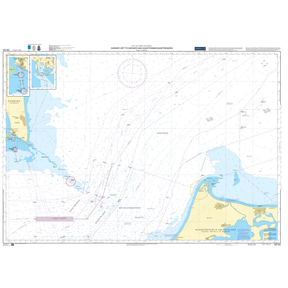 Admiralty Chart DE163 by Admiralty depicts Darsser Ort to Gedser and Kadetrinne/Kadetrenden, featuring coastal details, maritime routes, depths, navigational symbols, and port insets—an official nautical chart by the UK Hydrographic Office.