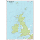 Imray Chart C80: Great Britain and Ireland by Imray details coastlines, islands, seas, navigational marks, depths, coordinates, major cities, and regions—ideal for planning a round-Britain circumnavigation.