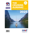 Cover of the 20th edition of "The Cruising Almanac 2025" by Imray, featuring a sailboat set against a serene fjord in Northwest Europe with steep cliffs. Perfect for passage planning enthusiasts, it includes logos for the Cruising Association, Imray, and Professional Yachtsmen.