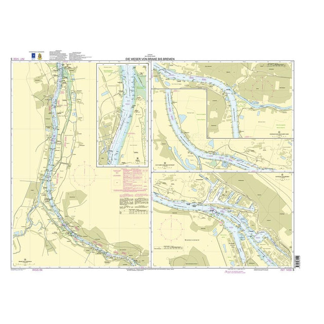 Thumbnail of Admiralty Chart DE5: River Weser - Brake to Bremen