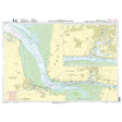 Admiralty Chart DE91 by Admiralty shows the River Ems from Dukegat to Emssperrwerk on the Netherlands-Germany border, featuring navigation routes, depths, land details, and an inset port map. Produced by the UK Hydrographic Office.