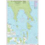 The Imray Chart G15 | Southern Pelopónnisos, by Imray, depicts the southern Peloponnese region of Greece, highlighting ports, bays, and coastal features. The chart includes detailed insets of nearby areas. Perfect for cruising sailors navigating between the Ionian and Aegean seas, it shows water depths, hazards, key landmarks, routes, and navigational aids with various colored lines and symbols.