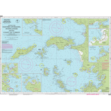 The Imray Chart G32 | Eastern Sporades, Dodecanese & the Coast of Turkey by Imray is a nautical chart of the Aegean Sea printed on water-resistant Pretex paper. It highlights the Eastern Sporades, Dodecanese, and the Coast of Turkey. Designed for the cruising sailor, this chart includes detailed bathymetric information, navigational markers, island locations, and coastal details with insets for specific areas and ports.