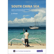 Book cover of "South China Sea" by Jo Winter, published by Imray. The illustration shows a person standing on a Southeast Asian beach, looking out at the sea with a traditional outrigger canoe in front and a yacht anchored nearby. The partly cloudy sky and the horizon-stretching sea evoke an inviting cruising guide ambiance.