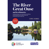 Book cover for "River Great Ouse and its tributaries" by Chris Howes, showing riverside boats under a blue sky; a navigable waterways guide from Bedford to Kings Lynn. Imray brand logo at the bottom.