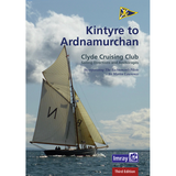 Cover of the book titled "Kintyre to Ardnamurchan" by Martin Lawrence, Third Edition. The image features a sailboat with tan sails on the sea under a partly cloudy sky. Published by Imray, this guide is essential for cruising these waters.