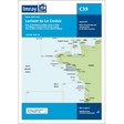 Imray Chart C39: Lorient to Le Croisic by Imray features a detailed 1:80,000 scale map of the West Coast of France with ports and navigational areas—ideal for marine navigation in Northwest Europe.