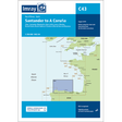 Imray Chart C43: Santander to A Coruña by Imray covers Spain's Bay of Biscay, includes an inset map and route plans, and is ideal for yacht harbour navigation and cruising in Northwest Europe.