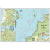 Imray Chart C58: Trevose Head to Bull Point by Imray details England’s west coast with navigational aids, depth markings, islands, compass roses, and mariner info panels, featuring the clarity of Imray's C Series charts.