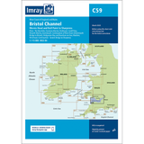 Imray Chart C59: Bristol Channel by Imray covers ports and towns in South Wales and Southwest England. Features a blue border, detailed map, and is part of the Imray C Series cruising charts for Britain.