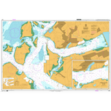 The Admiralty Chart 1007 | Mokpo by Admiralty is an essential paper chart for deep-sea navigation, showcasing detailed representations of waterways, landmasses, and navigational markings. It includes depth measurements, channel markers, and an inset for closely examining specific areas. Land is depicted in brown while water appears in blue.
