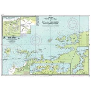 Imray Chart D131: Puerto Mochima to Bahia de Barcelona details islands, water depths, navigational aids, compass roses, and coastlines, with harbor insets. Perfect for planning with Imray Caribbean charts.