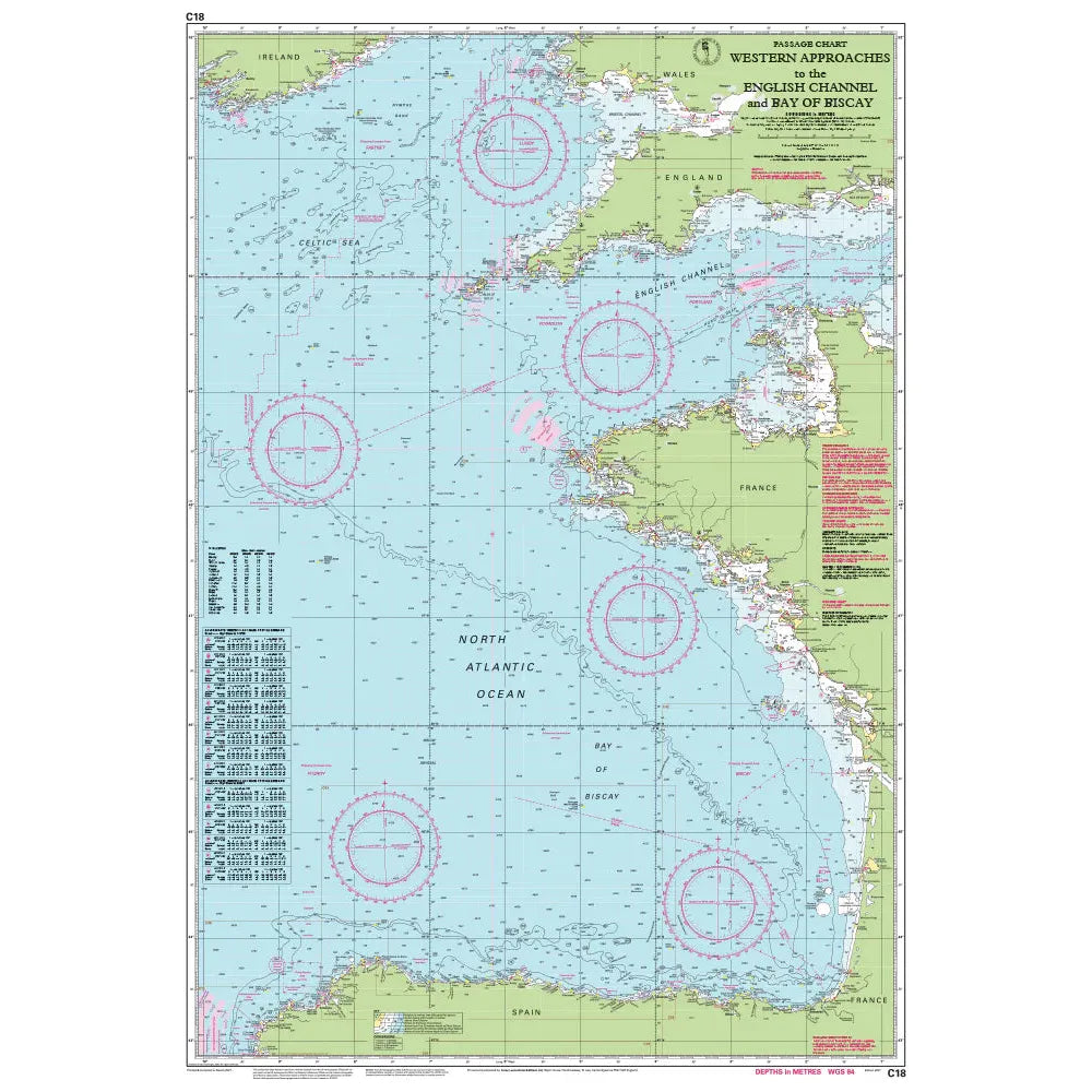 Imray Chart C18: Western Approaches to the English Channel & Bay of Biscay - SailorShop