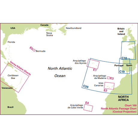Imray Chart E2: Islas Canarias by Imray covers the Canary Islands in detail—perfect for sailors and navigators needing precise, reliable maps of this Atlantic region.