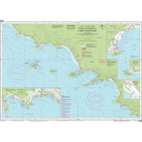 Imray Chart M18: Capo d'Anzio to Capo Palinuro by Imray displays Italy’s west coast with water depths, coastal outlines, navigational symbols, harbors, and inset maps for safe Mediterranean Sea navigation.