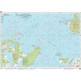 Imray Chart M35: Sicilian Channel by Imray shows Sicily, Malta, and northern Tunisia with ports insets, navigational markings, depth indicators, and several circled zones in red and yellow on this Mediterranean nautical chart.