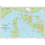 Imray Chart M40: Ligurian and Tyrrhenian Seas by Imray displays Italy’s west coast, Corsica, and Sardinia with ports, routes, depth contours, and insets—perfect for nautical navigation.