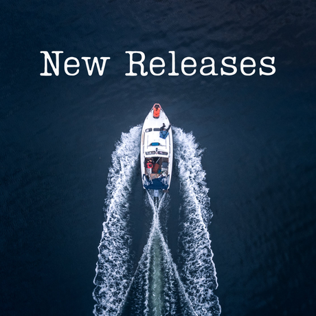 Boat speeding on water with 'New Releases' text overlay
