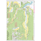 The Imray Chart Y12L: Rivers Stour and Orwell (Laminated) by Imray details water depths, navigation markers, river routes, land features, and includes inset maps with key navigational info.