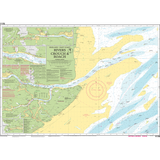 The Imray Chart Y17B from the Imray nautical charts collection provides a detailed view of England's east coast, specifically focusing on the rivers Crouch and Roach. This chart features various navigational markers, depth indications, and surrounding land areas with water areas in yellow and blue, along with essential navigational symbols and notes.