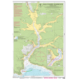 Imray Chart Y44L: Salcombe Harbour (Laminated) by Imray shows water depths, coastal features, navigation aids, land elevations, a Salcombe town inset map, and detailed harbour navigation information.