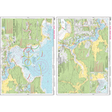 The Imray Chart Y45: Plymouth Harbour by Imray provides detailed, colourful mapping of Plymouth Harbour's water depths, navigation routes, and coastal features with symbols and inset maps for navigational reference.