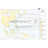 Admiralty Routeing Chart 5141(4): Malacca Strait to Marshall Islands - April by Admiralty details ocean navigation, depths, maritime boundaries, and shipping routes in the North Pacific, with insets and legends on the right.