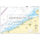 Product image of Admiralty Chart BE11 | Vlaamse Banken from Gravelines to Oostkapelle, featuring navigational markings, depth soundings, and coastal features, essential for safe marine navigation. It could be displayed as an art piece or used for navigation on a boat or ship.